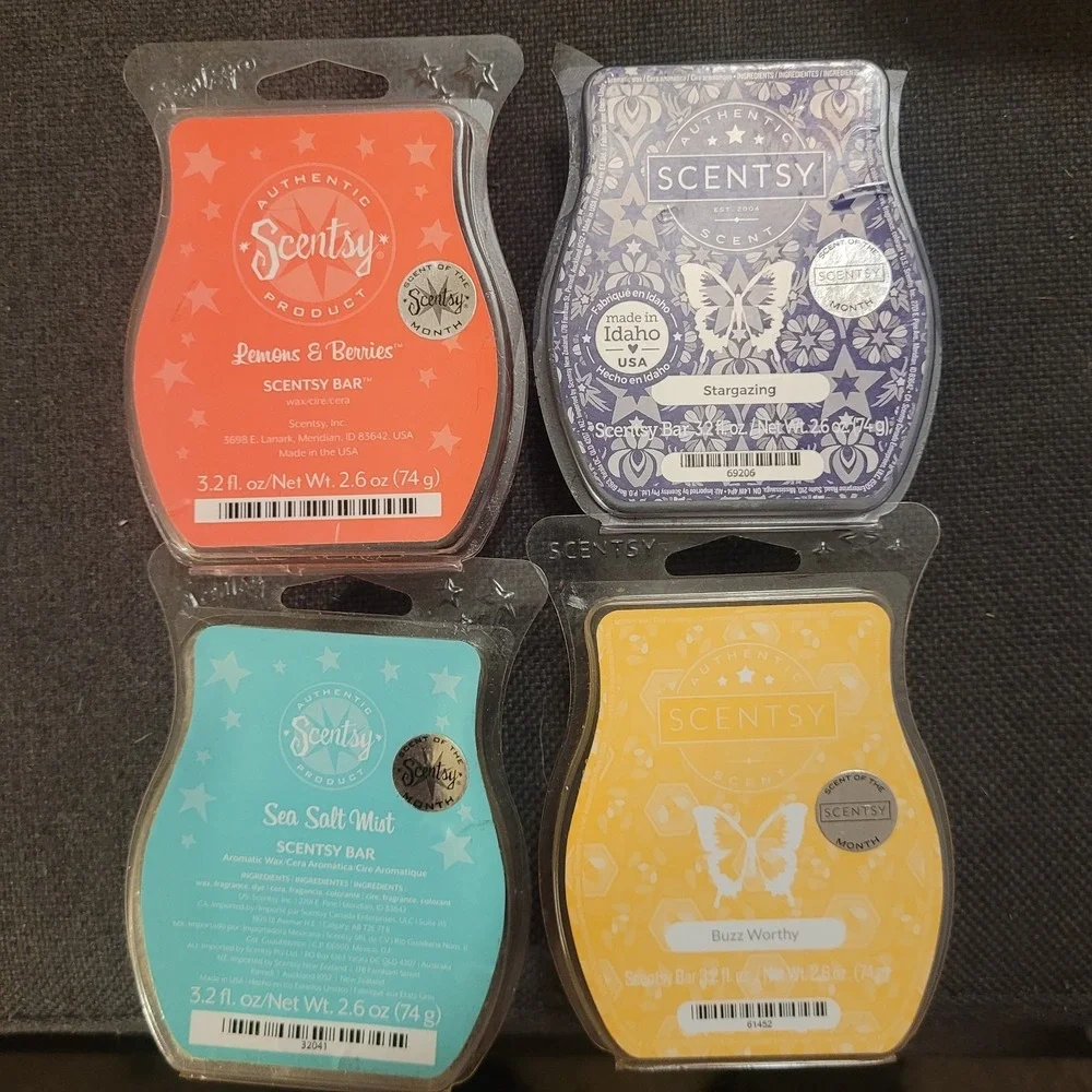 Lot Of 4‎ New Scentsy Wax Fruit Of The Month - 3.2 oz Bars -